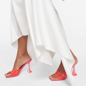 AMINA MUADDI Lupita Glass Slide Sandals 8(38) PVC Pink